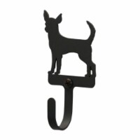 Village Wrought Iron WH-240-S Small Wall Hook - Chihuahua - Black