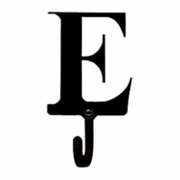 Village Wrought Iron WH-E-S Letter E Wall Hook Small