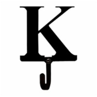 Village Wrought Iron WH-K-S Letter K Wall Hook Small