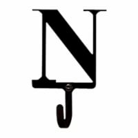 Village Wrought Iron WH-N-S Letter N Wall Hook Small