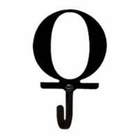 Village Wrought Iron WH-O-S Letter O Wall Hook Small