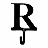 Village Wrought Iron WH-R-S Letter R Wall Hook Small