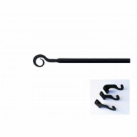 Village Wrought Iron CUR-108-60-S Curl Curtain Rod - Medium