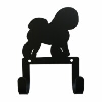 Village Wrought Iron WH-LC-334 Bischon Frise Leash & Collar Wall Hook
