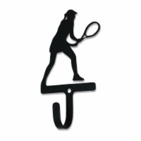Village Wrought Iron WH-362-S Tennis Woman & Girl Wall Hook - Small