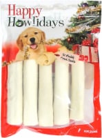 Pet Factory Happy Howlidays American Beefhide Dog Rolls 5pk 8-9