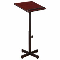 Oklahoma Sound Portable Presentation Series Adjustable Lectern Stand, Mahogany
