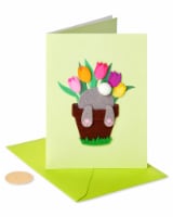 Papyrus Easter Card for Kids (Bunny in Flower Pot)