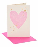 American Greetings #E5 Blank Card (Pink Heart) Perspective: Main