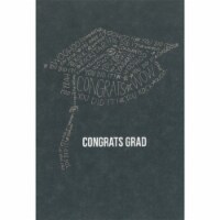 Recycled Paper Greetings Grad Cap of Congratulation Phrases on Black Graduation Card Perspective: Main