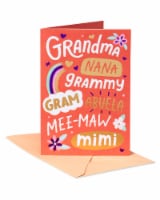 American Greetings #61 Mother's Day Card (Names of Grandma) Perspective: Main