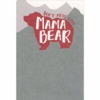 RPG Red Bear Silhouette: Don't Mess with Mama Bear Funny Mother's Day Card Perspective: Main