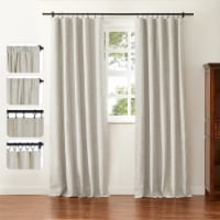 4-In-1 Header Working With Pole Track Rod With Clip Loop Rings, 50 x84 , 1 Panel