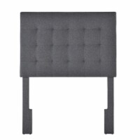 Twin Mid-Century Modern Tufted Head Board in Charcoal