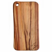 HomeRoots 469159 Natural Wood Rounded Rectangle Anti-Bacterial Cutting Board
