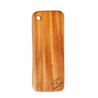 HomeRoots 469160 Natural Wood Rounded Rectangle Narrow Anti-Bacterial Cutting Board