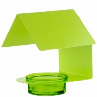 Couronne COURM447200L 6 in. Metal and Glass House Bird Feeder, Lime
