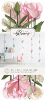 New View Hand Made-Paper Flower Wall Blooms - Blushing Perspective: Main