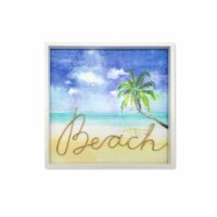 New View Beach Raised Metal Word Reverse Box
