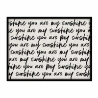 New View You Are My Sunshine Linen Framed Canvas Perspective: Main