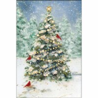 New View Christmas Tree Lighted Canvas Perspective: Main