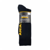 Ariat Work Black Premium Ringspun Cotton Boot Socks - Large Perspective: Main