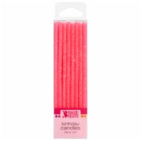Bakery Crafts Slim Pink Birthday Candles 24 Count