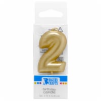 Bakery Crafts Gold Numeral Two Birthday Candle