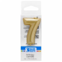 Bakery Crafts Gold Numeral Seven Birthday Candle