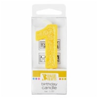 Bakery Crafts Glitter Yellow 1 Birthday Candle