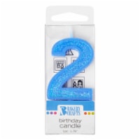 Bakery Crafts Glitter Blue 2 Birthday Candle