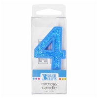 Bakery Crafts Glitter Yellow 4 Birthday Candle