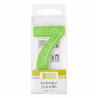 Bakery Crafts Glitter Green 7 Birthday Candle