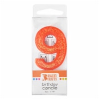 Bakery Crafts Glitter Orange 8 Birthday Candle