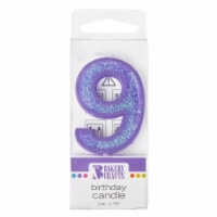 Bakery Crafts Glitter Purple 9 Birthday Candle