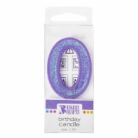 Bakery Crafts Glitter Purple 0 Birthday Candle