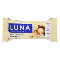 Clif Bar Luna Bar - Organic White Chocolate Macadamia Nut - Case of 15 - 1.69 oz.
