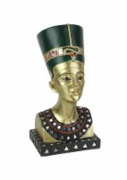 Golden Finished Ancient Egyptian Queen Nefertiti Bust Statue
