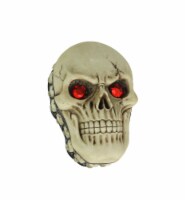 Everspring - Creepy Human Skull Lidded Trinket Box With Jeweled Red Eyes Perspective: Main
