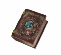 Hand Painted Eye of the Dragon Book-Shaped Trinket Box
