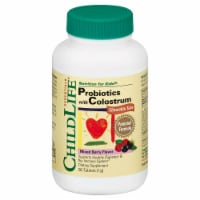 ChildLife Probiotics with Colostrum Mixed Berry Flavor Chewable Tablets