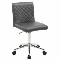 Barry 24.5  Faux Leather Swivel Office Chair in Gray
