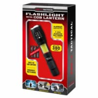 Pro-4 Tactical Flashlight with Cob Lantern, Brilliant 300 Lumens