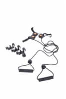 Door gym with pulleys and anchors