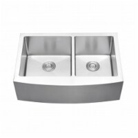 Ruvati RVH9201 Apron Front 16 Gauge 33 in. Kitchen Sink Double Bowl