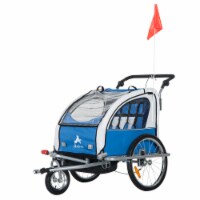 Aosom Elite Child/ Pet Three-Wheel Bicycle Cargo Trailer Blue