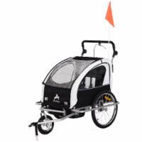 Aosom Elite Child/ Pet Three-Wheel Bicycle Cargo Trailer White