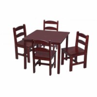 Giftmark 3008C Cherry Square Table with 4 Chairs