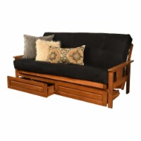 Kodiak Furniture Monterey Futon with Suede Fabric Mattress in Barbados/Black