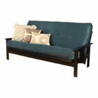 Kodiak Furniture Monterey Futon with Suede Fabric Mattress in Blue/Black